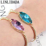 5Pcs Colorful Eyes Charm Jewelry Finding Bracelet