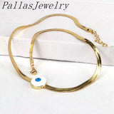 Enamel Charm Women's Snake Chain Choker Necklace