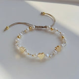 5Pcs Natural Pearl Bracelets Heart Star Jewelry Women Valentines Gift