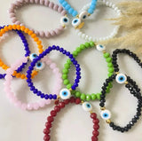 5Pcs Colorful Crystal Evil Eyes Bracelet for Girls