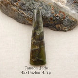 5Pcs Natural Stone Pendants Set 56x14x4mm 19g