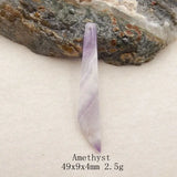 5Pcs Natural Stone Pendants Set 56x14x4mm 19g