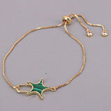 5Pcs Geometric Shape Chain Bracelets for Women Gift