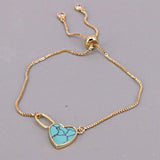 5Pcs Geometric Shape Chain Bracelets for Women Gift