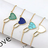 5Pcs Geometric Shape Chain Bracelets for Women Gift