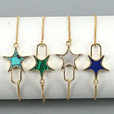 5Pcs Geometric Shape Chain Bracelets for Women Gift