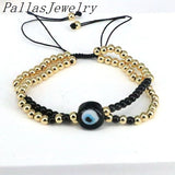 5Pcs Evil Eye Bracelet Enamel Beaded Lucky Eye Beads Bracelets