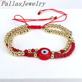 5Pcs Evil Eye Bracelet Enamel Beaded Lucky Eye Beads Bracelets
