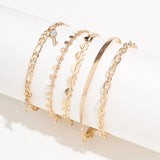 5Pcs Heart Anklet Chain Set for Women, Boho Foot Jewelry Gift