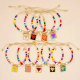 5Pcs Colorful Bead Friendship Bracelets Boho Summer Jewelry