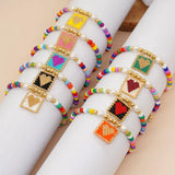 5Pcs Colorful Bead Friendship Bracelets Boho Summer Jewelry