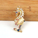 Opal Stone Seahorse Pendant Necklace Gift