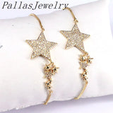 5Pcs Adjustable Cubic Zirconia Star Charm Bracelet