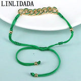 5Pcs Colorful Rope Chain Bracelet Jewelry for Women
