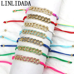 5Pcs Colorful Rope Chain Bracelet Jewelry for Women