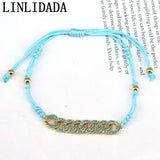 5Pcs Colorful Rope Chain Bracelet Jewelry for Women
