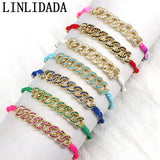 5Pcs Colorful Rope Chain Bracelet Jewelry for Women