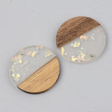 5Pcs Resin Wood Pendants Charms for DIY Jewelry Making