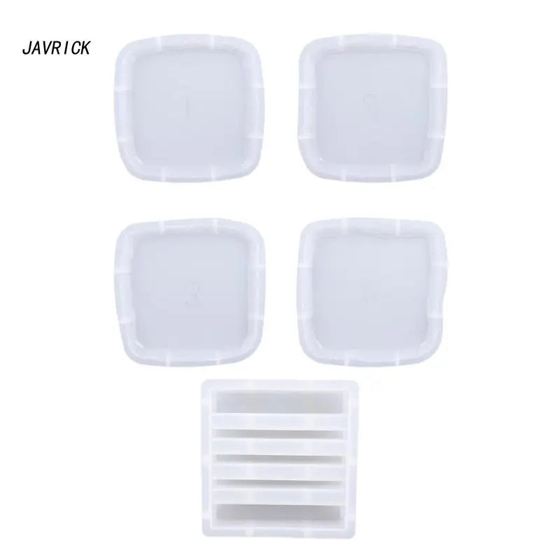5Pcs Irregular Edge Silicone Coaster Holder Mold DIY Home Decor