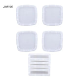 5Pcs Irregular Edge Silicone Coaster Holder Mold DIY Home Decor