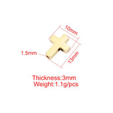 5Pcs Stainless Steel Spacer Beads Cross Charms for DIY Jewelry Making