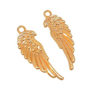 5Pcs Feather Charms Wings Pendants DIY Jewelry Findings