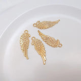 5Pcs Feather Charms Wings Pendants DIY Jewelry Findings