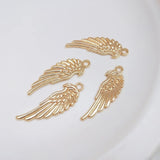 5Pcs Feather Charms Wings Pendants DIY Jewelry Findings