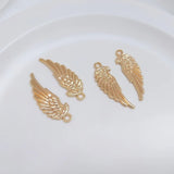 5Pcs Feather Charms Wings Pendants DIY Jewelry Findings