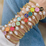 5Pcs Round Zodiac Spacer Beads Elasticity Bracelet Jewelry