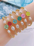 5Pcs Round Zodiac Spacer Beads Elasticity Bracelet Jewelry