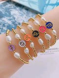 5Pcs Round Zodiac Spacer Beads Elasticity Bracelet Jewelry