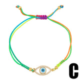 5Pcs Plated Cz Pave Zircon Eye Shell Bangle Bracelet