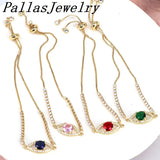 5Pcs Plated Tennis Chain Evil Eye Bracelet, CZ Eye Jewelry