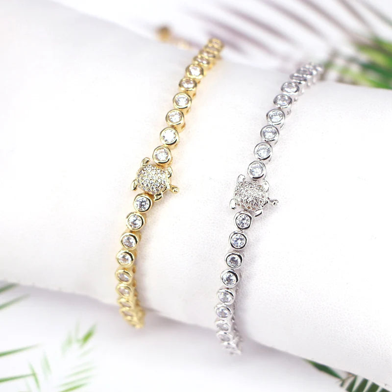 5Pcs Silver CZ Tennis Bracelet for Women Wedding