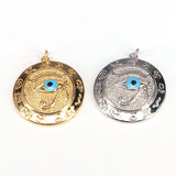Gold Silver Plating Eye Round Pendant Women Eye Jewelry