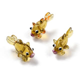 5Pcs Goldfish Lampwork Beads 3D Shape Multi-Color Glass Beads