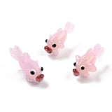 5Pcs Goldfish Lampwork Beads 3D Shape Multi-Color Glass Beads