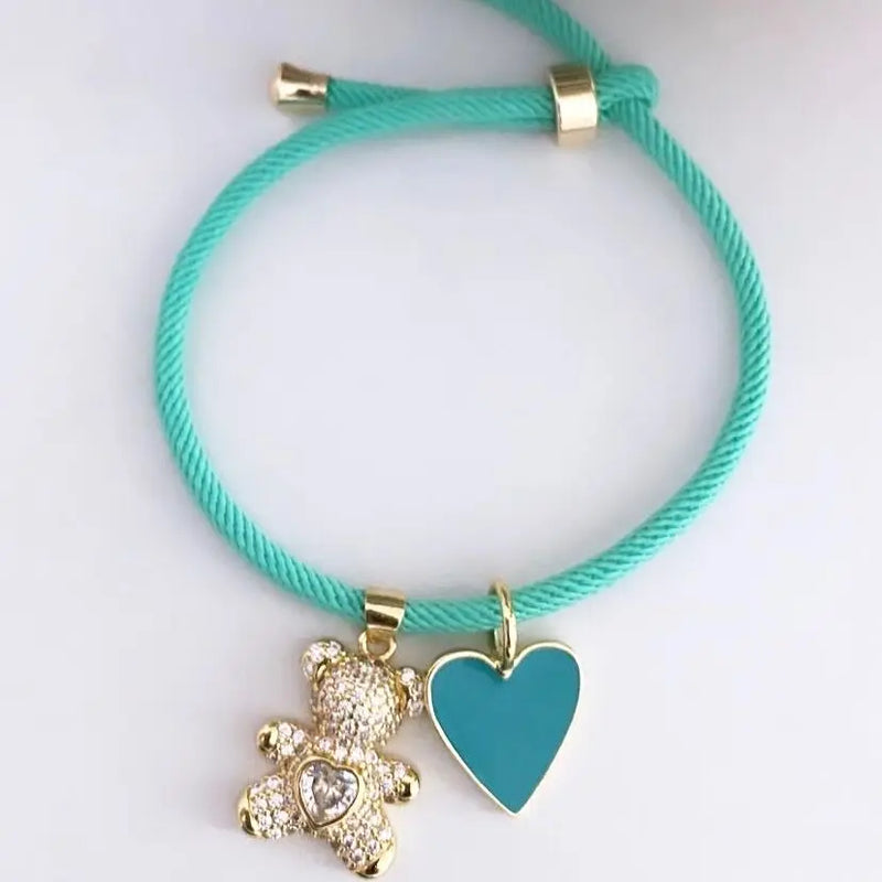 5Pcs Animal Charm Bracelet Set, Macrame Bracelet, Graceful Design