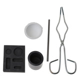 5Pcs Graphite Crucible Kits for Jewelry Melting Ingot Mold Tools