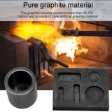 5Pcs Graphite Crucible Silver Ingot Mold Jewelry Melting Ingot Tools Set