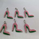 5Pcs Greek Sorority High-Heeled Shoes Charm for Bracelet/Necklace