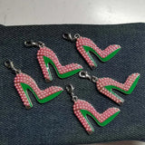 5Pcs Greek Sorority High-Heeled Shoes Charm for Bracelet/Necklace