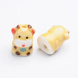 5Pcs Chinese Zodiac Porcelain Ceramic Beads for DIY Jewelry Making