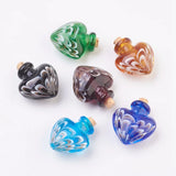 5Pcs Evil Eye Heart Glass Perfume Bottle Pendant Charm Necklace DIY Jewelry