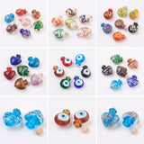 5Pcs Evil Eye Heart Glass Perfume Bottle Pendant Charm Necklace DIY Jewelry