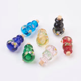 5Pcs Evil Eye Heart Glass Perfume Bottle Pendant Charm Necklace DIY Jewelry