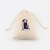 5Pcs Happy Halloween Drawstring Cotton Bags 10x14 13x18cm Pouch Bracelets
