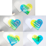 5Pcs Heart Photo Frame Drop Glue Molds Love Wall Decoration Silicone Mold