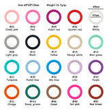 5Pcs Heart Ring Round Ring Silicone Beads Wooden DIY Crafts Gift